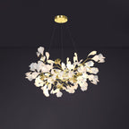 Olivia Chandelier Céramique Gingko Luxe Escalier d'Hôtel - Neutralighting