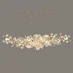 Olivia Chandelier Céramique Gingko Luxe Escalier d'Hôtel - Neutralighting