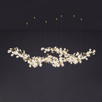 Olivia Chandelier Céramique Gingko Luxe Escalier d'Hôtel - Neutralighting