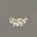 Olivia Chandelier Céramique Gingko Luxe Escalier d'Hôtel - Neutralighting