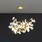 Olivia Chandelier Céramique Gingko Luxe Escalier d'Hôtel - Neutralighting