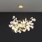 Olivia Chandelier Céramique Gingko Luxe Escalier d'Hôtel - Neutralighting