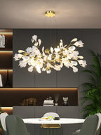 Olivia Chandelier Céramique Gingko Luxe Escalier d'Hôtel - Neutralighting