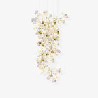 Olivia Chandelier Céramique Gingko Luxe Escalier d'Hôtel - Neutralighting