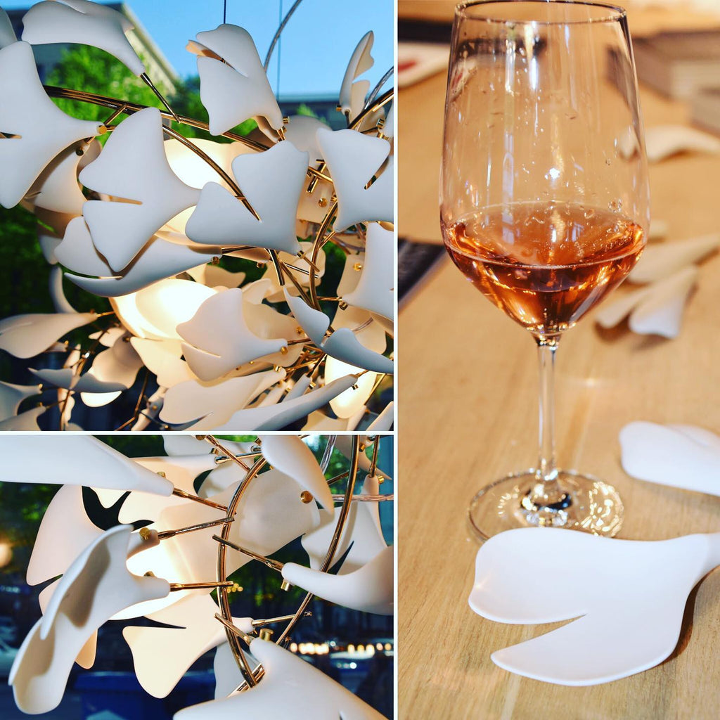 Olivia Céramique Gingko Feuille Lustre - Neutralighting