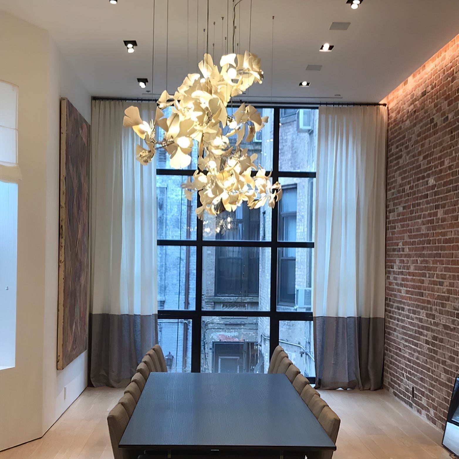 Olivia Céramique Gingko Feuille Lustre - Neutralighting