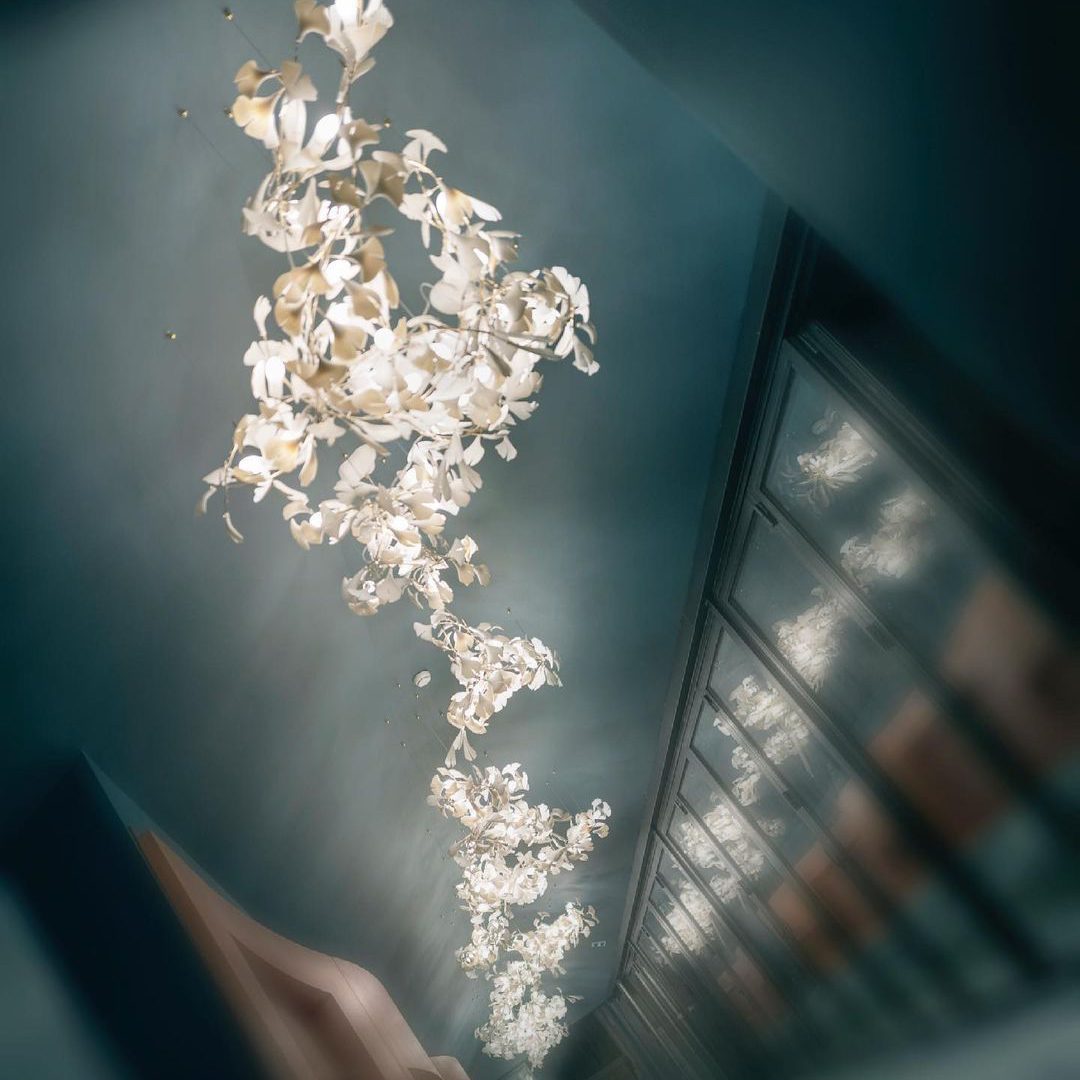 Olivia Céramique Gingko Feuille Lustre - Neutralighting