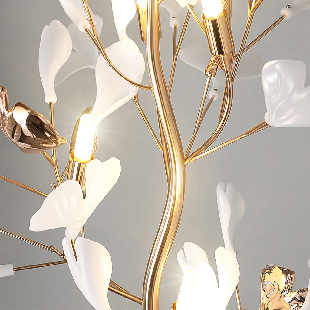Ella Lampadaire en Céramique avec Feuilles de Ginkgo - Neutralighting