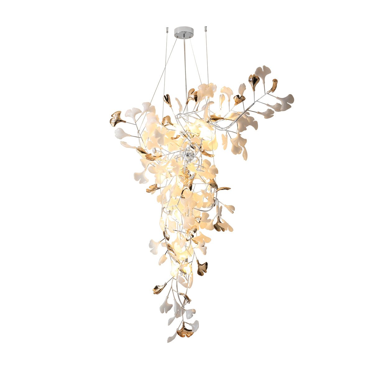 Olivia Céramique Gingko Lustre Pointe Volant - Neutralighting