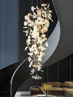 Olivia Céramique Gingko Cascadant Lustre - Neutralighting
