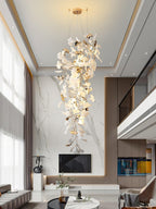 Olivia Céramique Gingko Cascadant Lustre - Neutralighting