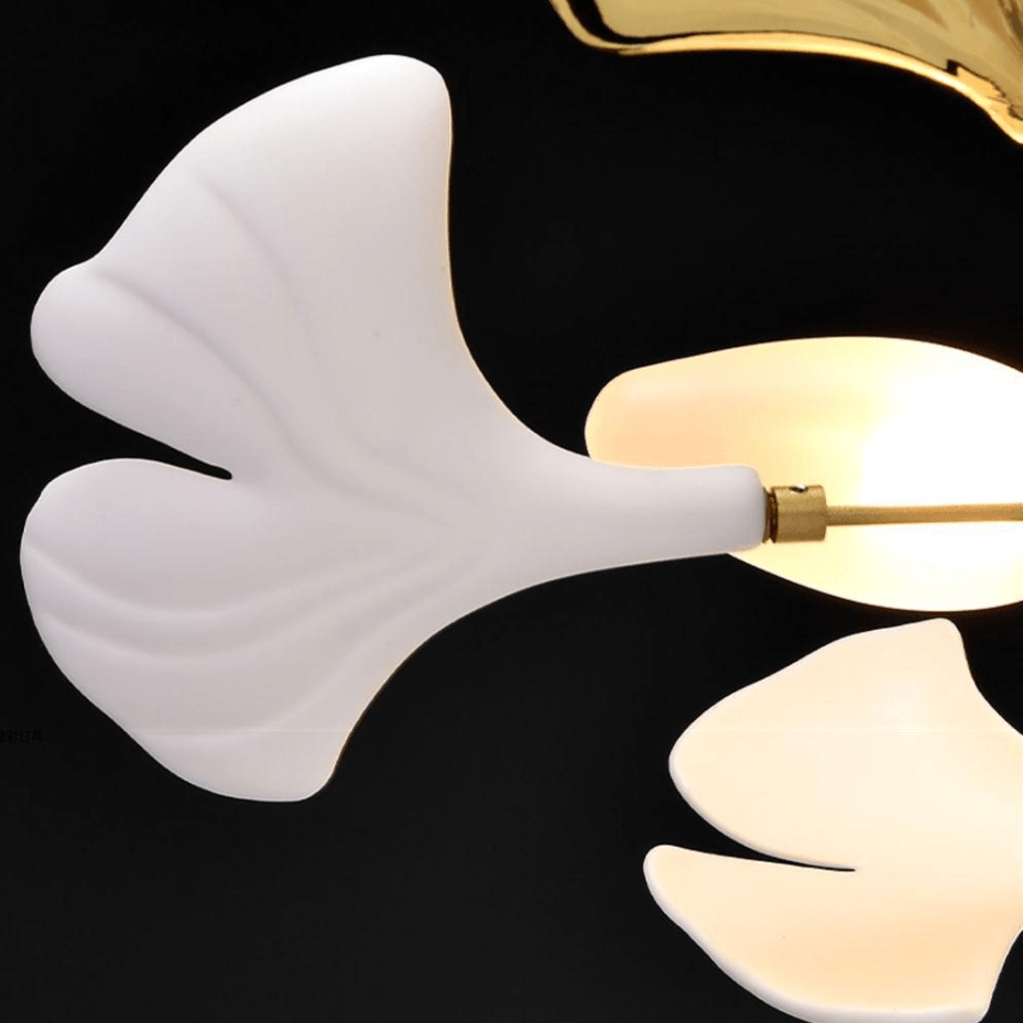 Ginkgo Lustre Rameau de Feuilles Organique Sculptural - Neutralighting