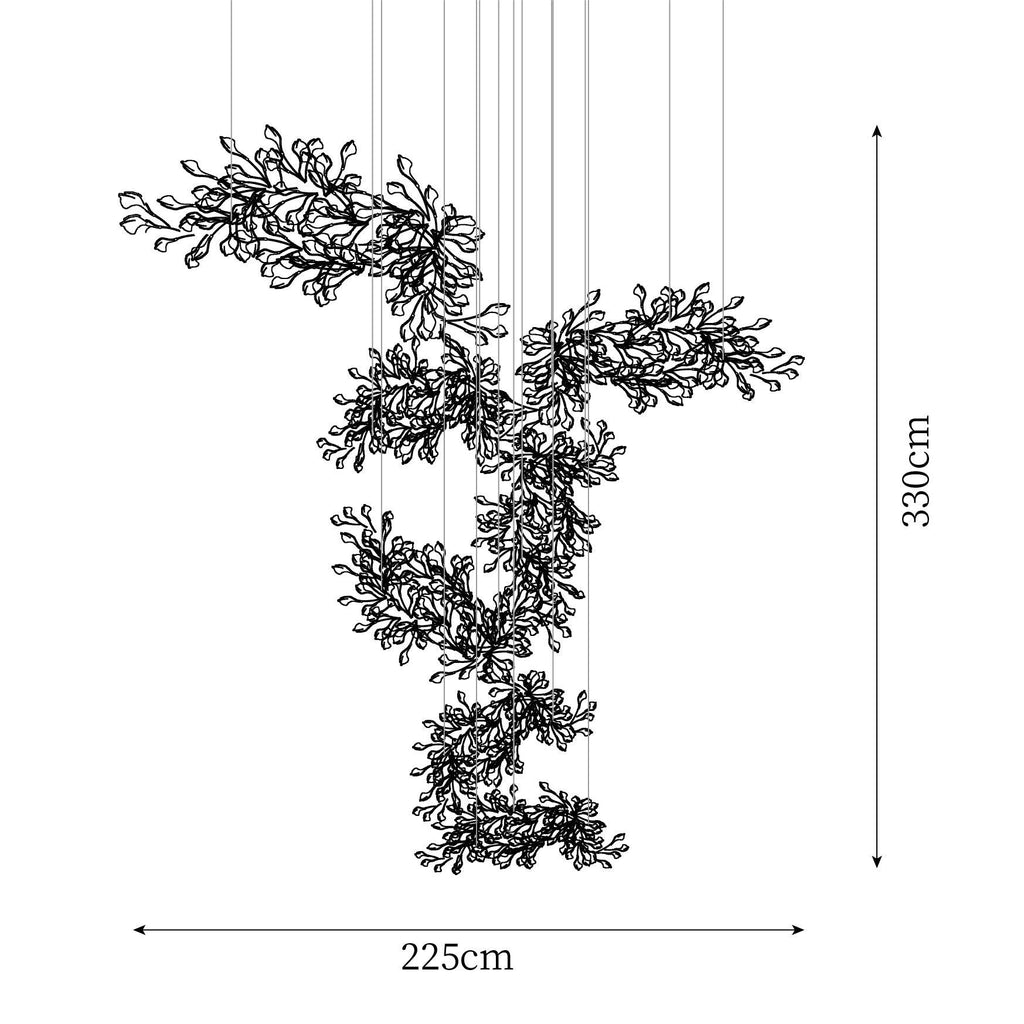 Ginkgo Lustre Rameau de Feuilles Organique Sculptural - Neutralighting