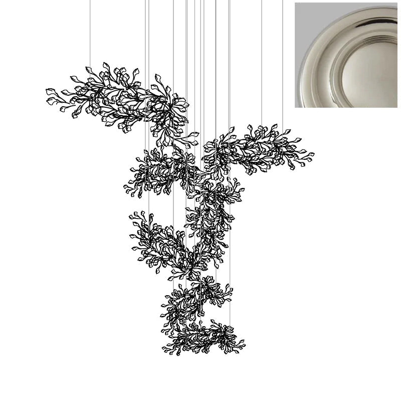 Ginkgo Lustre Rameau de Feuilles Organique Sculptural - Neutralighting