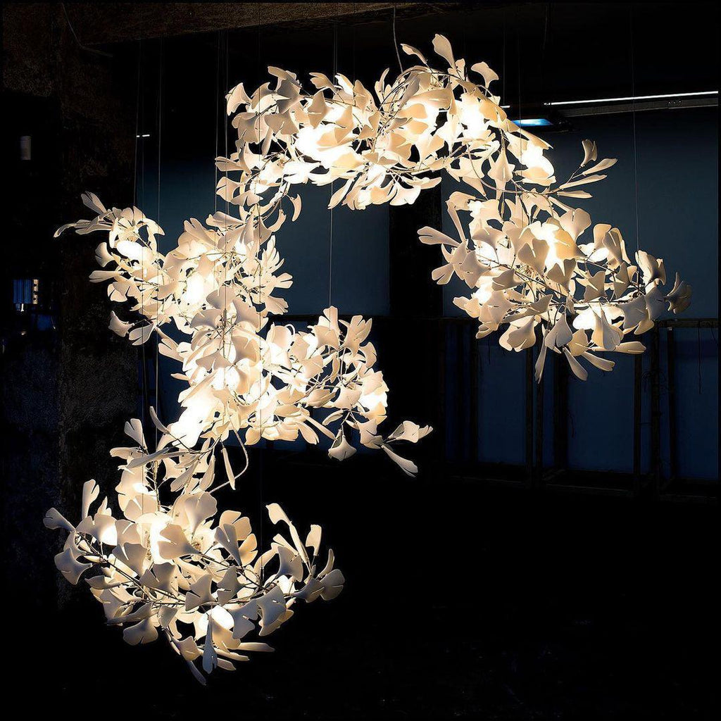 Ginkgo Lustre Rameau de Feuilles Organique Sculptural - Neutralighting