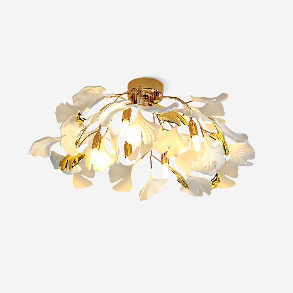 Callenne Plafonnier élégant en feuille de ginkgo - Neutralighting