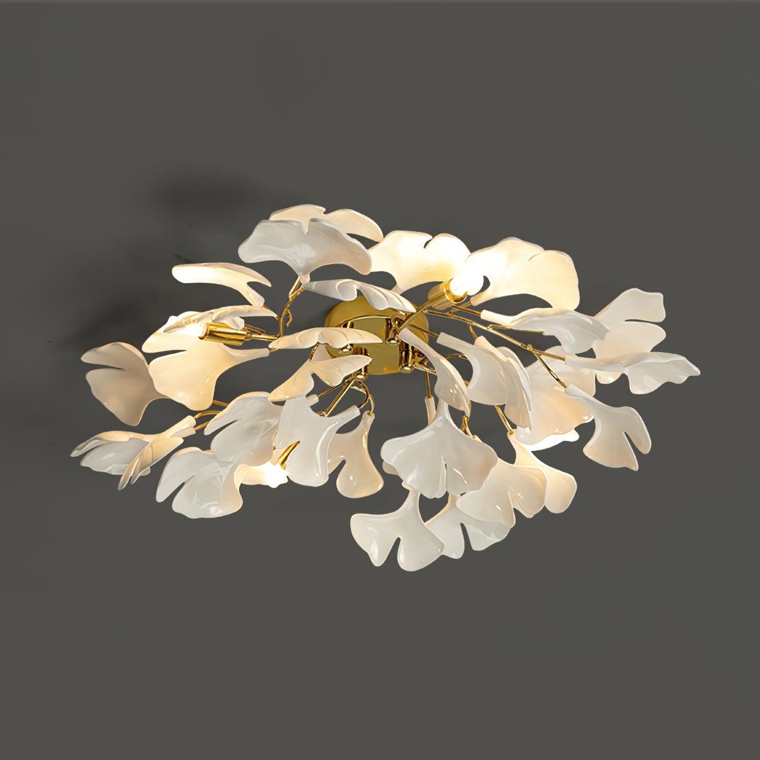 Callenne Plafonnier élégant en feuille de ginkgo - Neutralighting