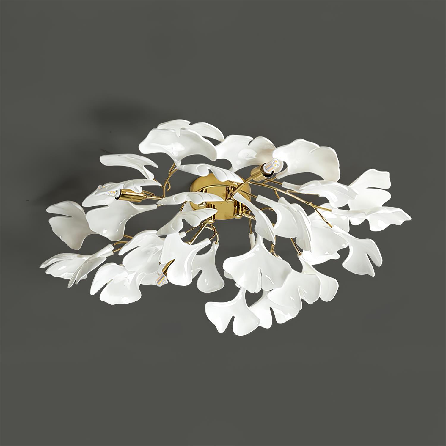Callenne Plafonnier élégant en feuille de ginkgo - Neutralighting