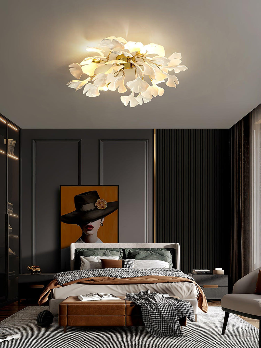 Callenne Plafonnier élégant en feuille de ginkgo - Neutralighting