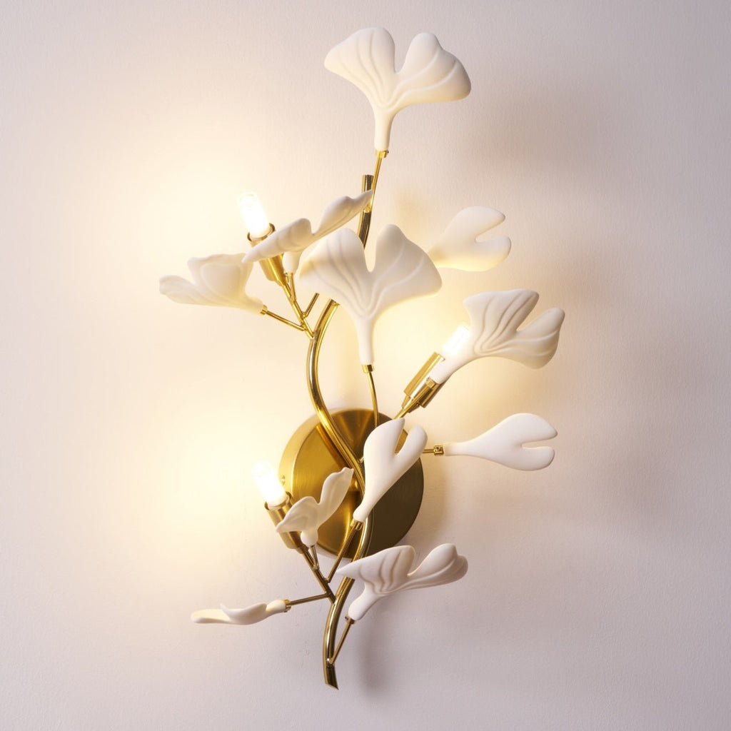 Wylie Applique Murale Postmoderne Luxe Gingko Céramique - Neutralighting