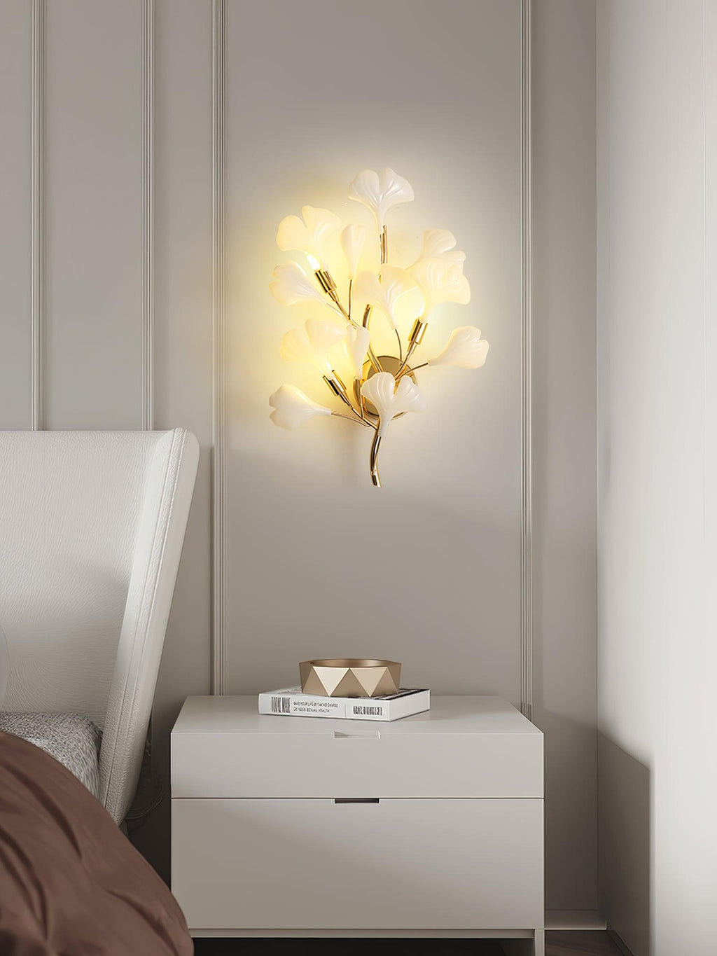 Wylie Applique Murale Postmoderne Luxe Gingko Céramique - Neutralighting
