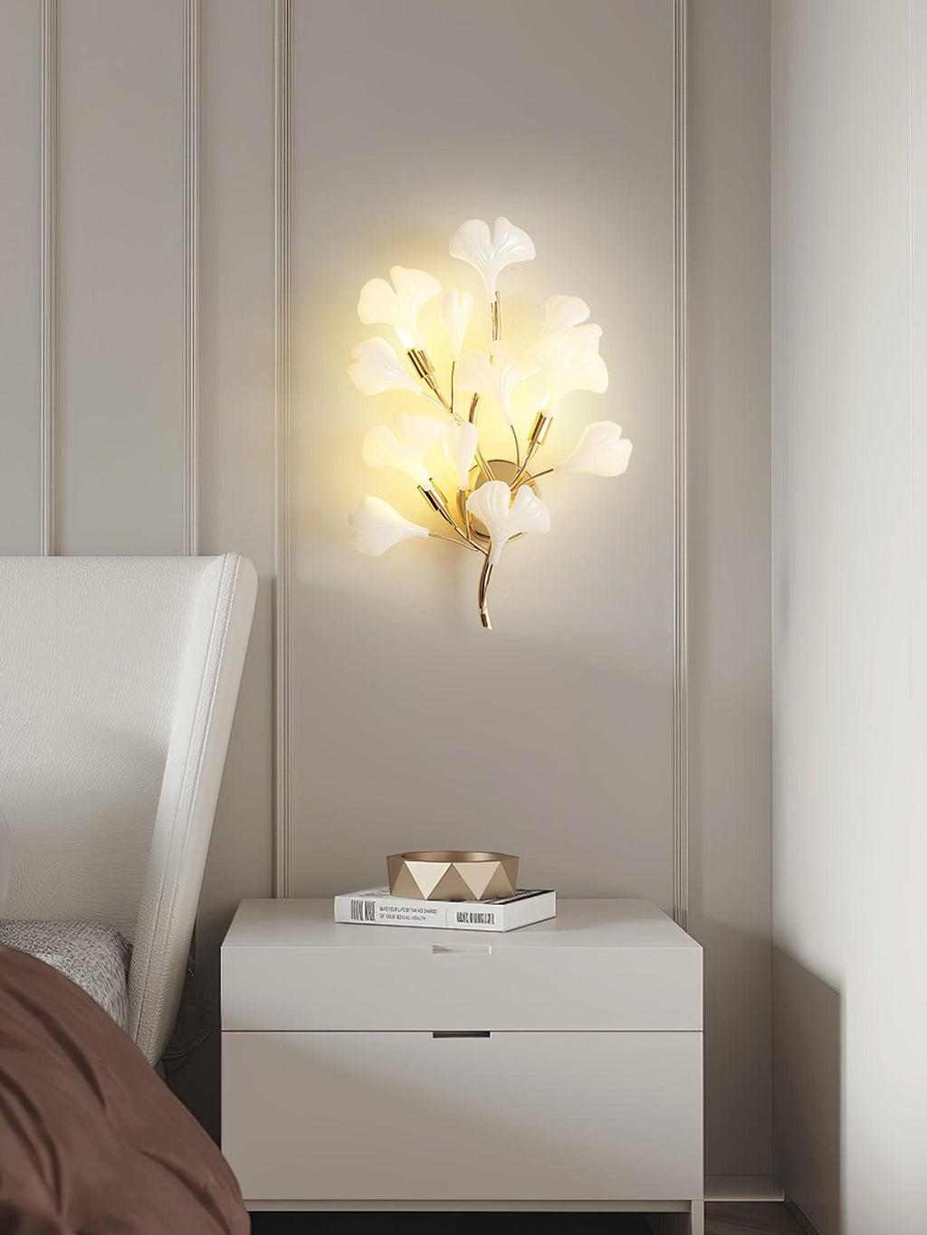 Wylie Applique Murale Postmoderne Luxe Gingko Céramique - Neutralighting