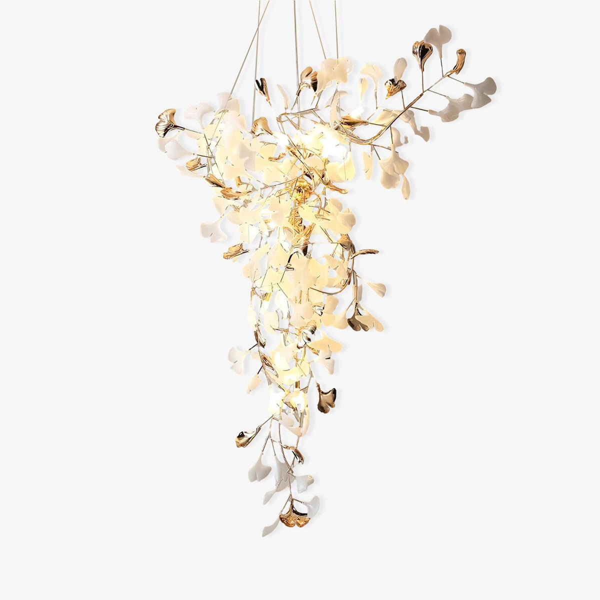 Olivia Céramique Gingko Lustre Pointe Volant - Neutralighting