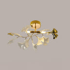 Solara Plafonnier Feuilles de Gingko avec Branches en Laiton - Neutralighting
