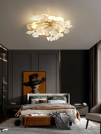 Solara Plafonnier Feuilles de Gingko avec Branches en Laiton - Neutralighting