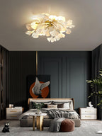 Solara Plafonnier Feuilles de Gingko avec Branches en Laiton - Neutralighting