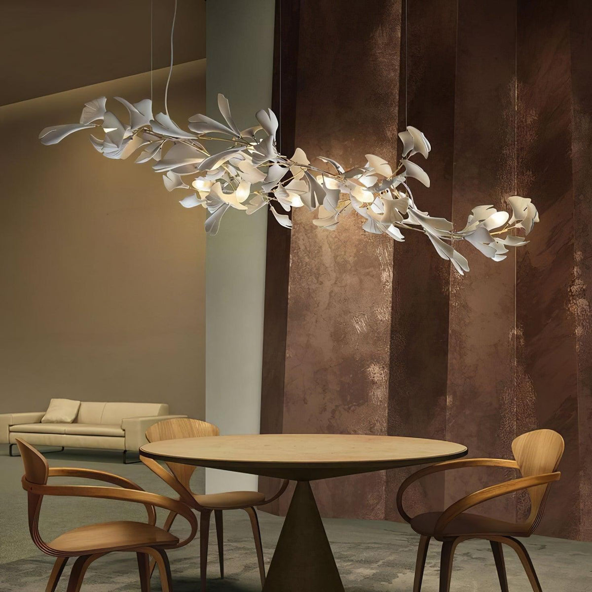 Bloom Lustre Moderne Abat-jour Céramique Feuille - Neutralighting