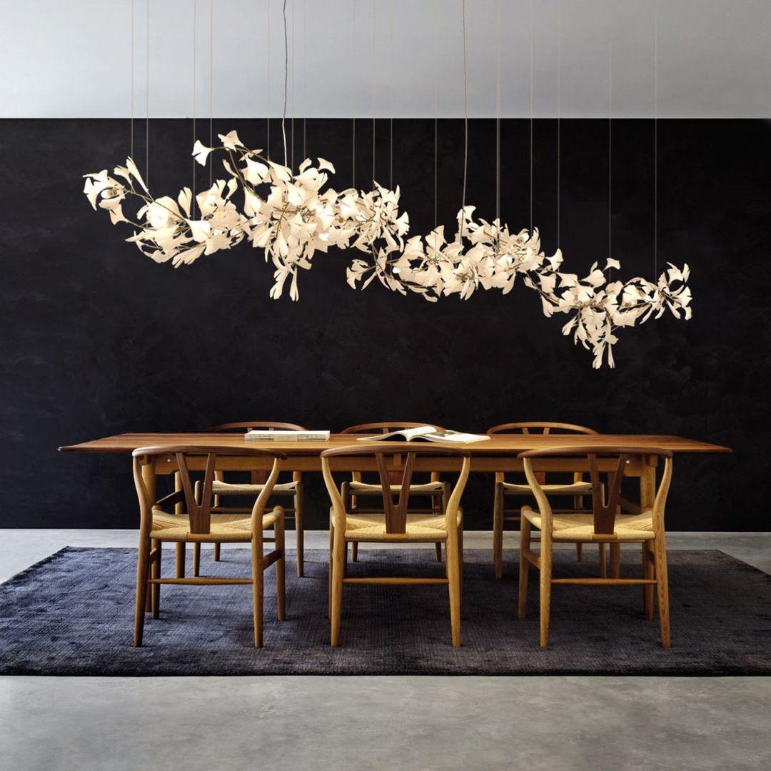 Bloom Lustre Moderne Abat-jour Céramique Feuille - Neutralighting