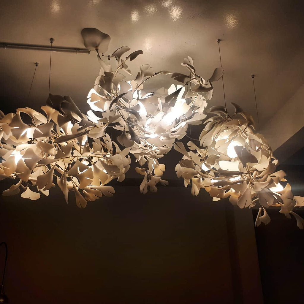 Bloom Lustre Moderne Abat-jour Céramique Feuille - Neutralighting
