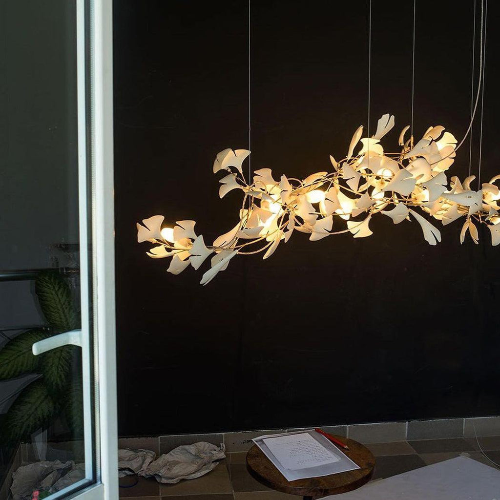 Bloom Lustre Moderne Abat-jour Céramique Feuille - Neutralighting