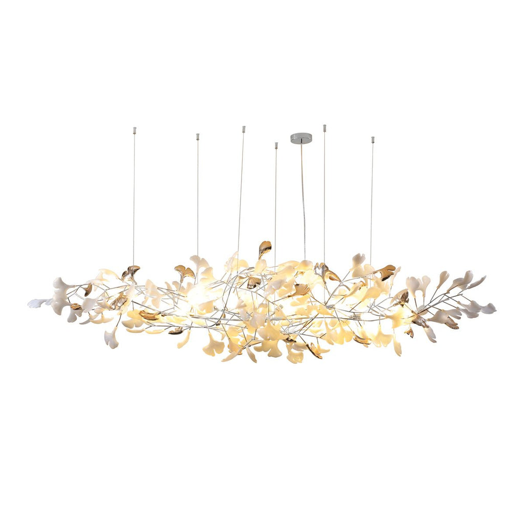 Unoryra Chandelier Postmoderne Céramique Nuage Ginkgo - Neutralighting