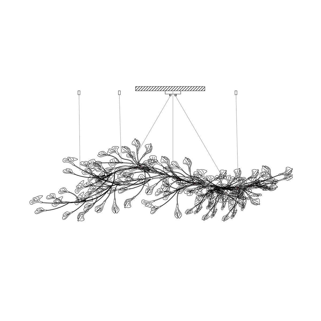 Bloom Lustre Moderne Abat-jour Céramique Feuille - Neutralighting