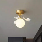 Ginkgo Lustre Plafonnier Rosalia Feuille de Ginkgo Base Dorée - Neutralighting