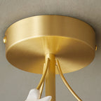 Ginkgo Lustre Plafonnier Rosalia Feuille de Ginkgo Base Dorée - Neutralighting