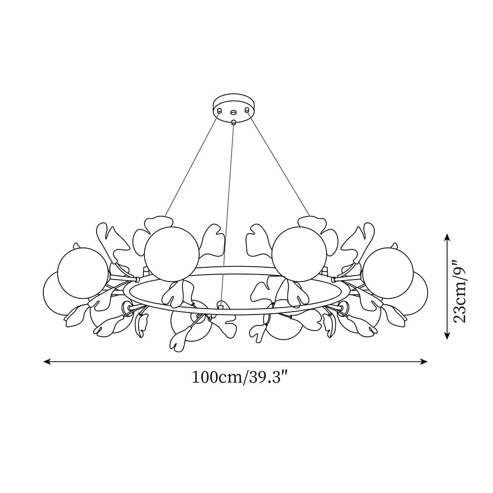 Lustre Globe Fidova à 8 Lumières - Neutralighting