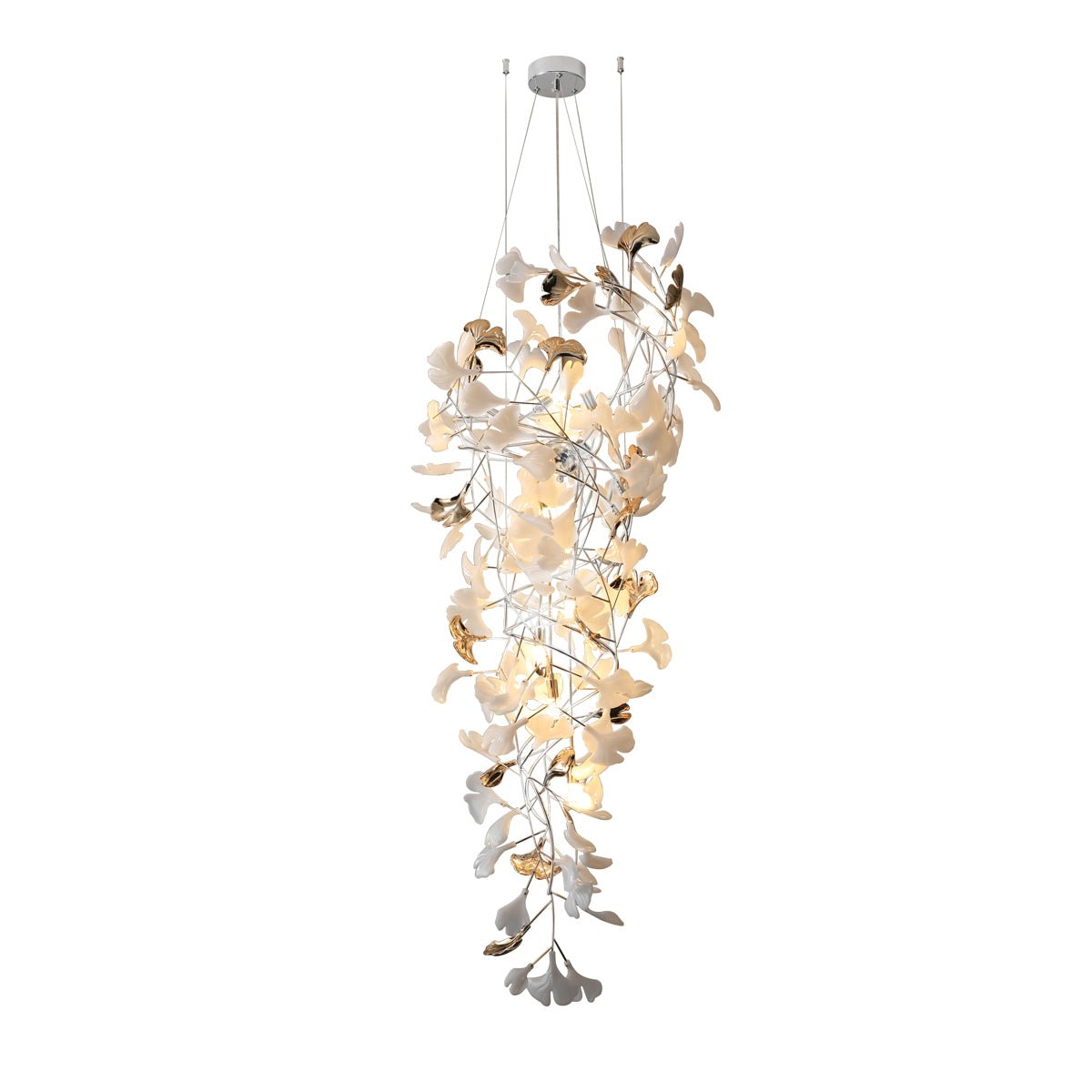 Olivia Céramique Gingko Cascadant Lustre - Neutralighting