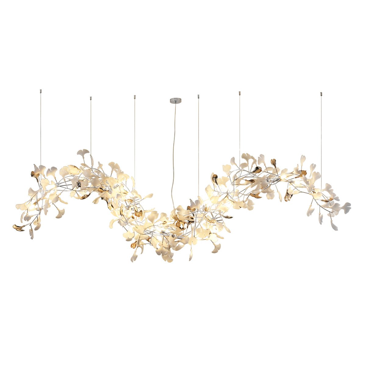 Olivia Céramique Gingko Lustre Pointe Volant - Neutralighting