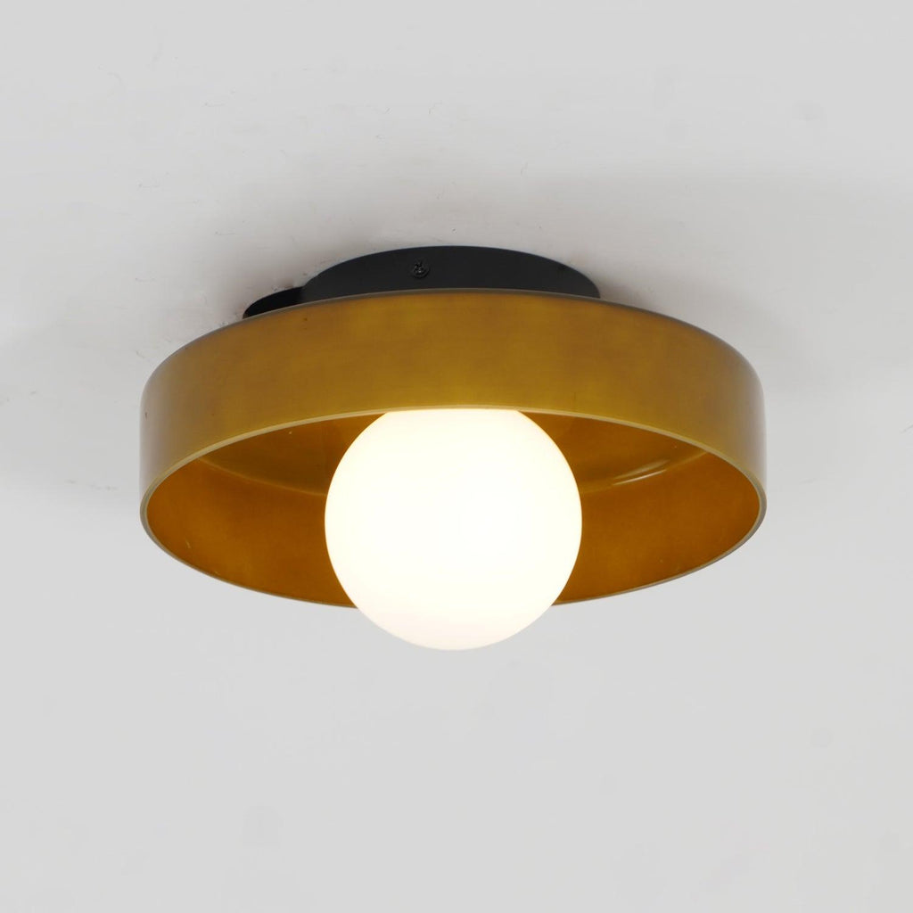 Solara Plafonnier Orange Anneau Ludique Sculptural - Neutralighting