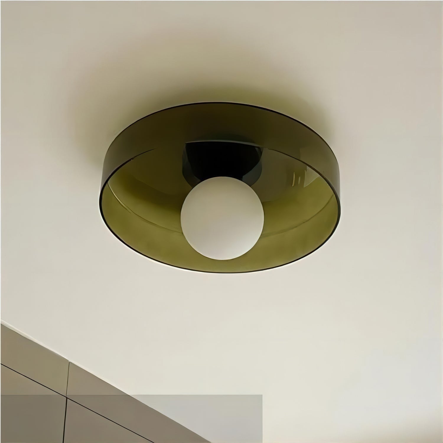 Solara Plafonnier Orange Anneau Ludique Sculptural - Neutralighting