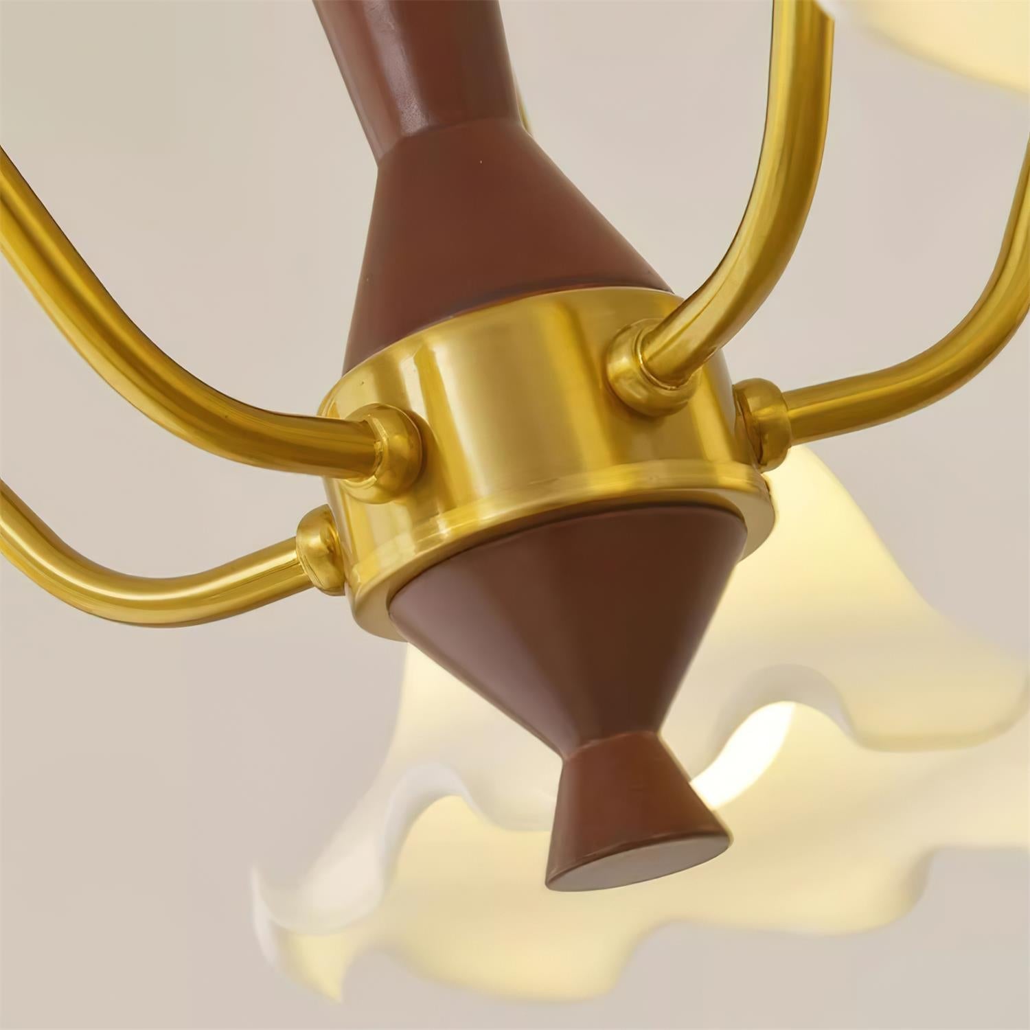 Gino Lustre Fleur Verre Courbé - Neutralighting