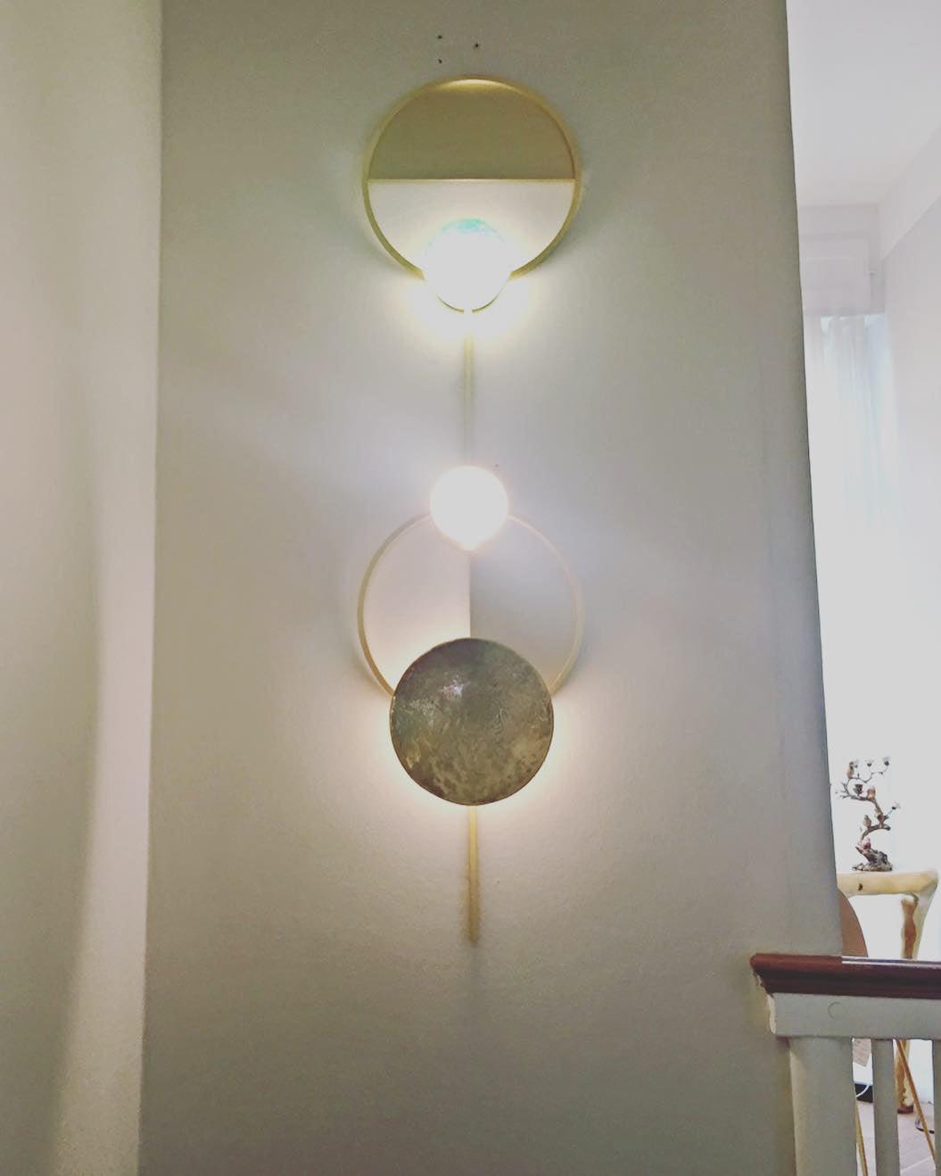 OrbitenApplique Murale en Laiton et Verre Moderne - Neutralighting