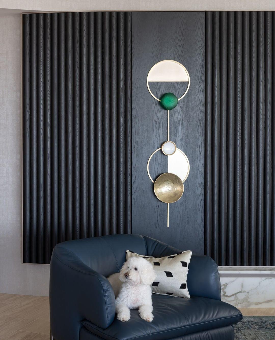 OrbitenApplique Murale en Laiton et Verre Moderne - Neutralighting