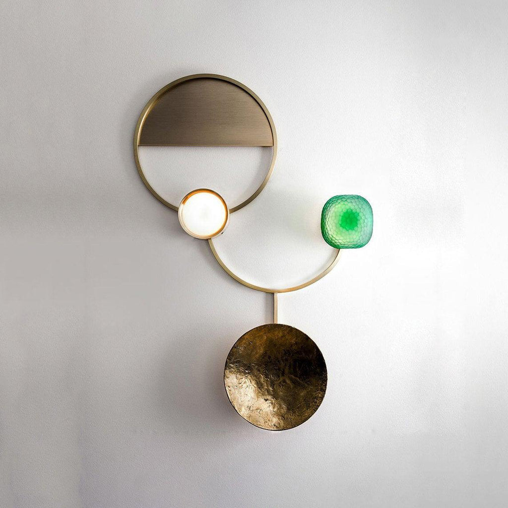 OrbitenApplique Murale en Laiton et Verre Moderne - Neutralighting