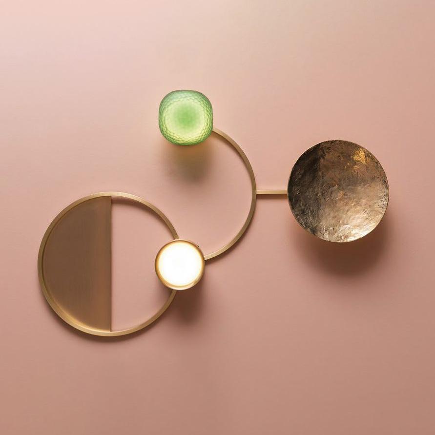 OrbitenApplique Murale en Laiton et Verre Moderne - Neutralighting