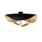 Solara Plafonnier Abat-jour Courbé et Intérieur Doré - Neutralighting