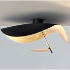 Solara Plafonnier Abat-jour Courbé et Intérieur Doré - Neutralighting